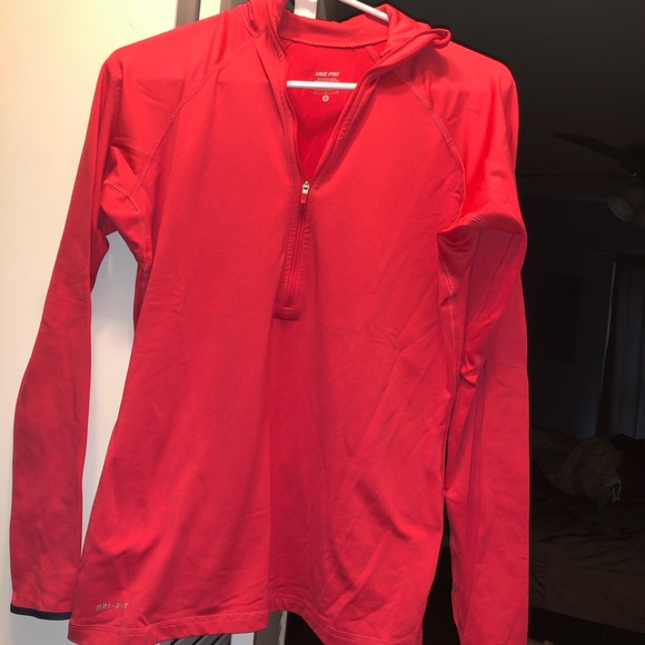 Dark Pink 3/4 Zip Running Jacket